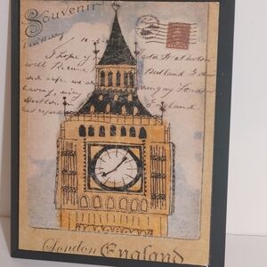 Vintage London Clock Tower Art Print